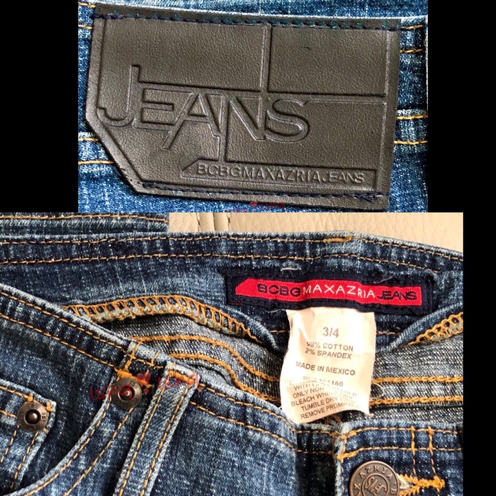 BCBG MaxAzria Jeans Vintage Bootcut Mid-Rise 3/4 Vintage style 1998-2002 - Picture 7 of 8